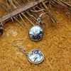Dingle örhängen 1Pair 5Clrs Classic Natural Shell Pendant Round For Women Crystal Elegant Wedding Party Jewelry Hand Made