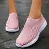 Casual Schuhe 2024 Mode Turnschuhe Für Frauen Bequeme Weiche Slip Auf Socke Damen Flache