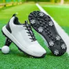 Buty gorąca sprzedaż Lersure Golf Buty Mężczyźni Wodoodporne kolce golfowe Sneakers Profesjonalne Niezdłuszczone Treszcze obuwia luksusowe buty sportowe