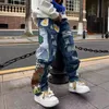 Men's Jeans Loose and Comfortable Wide Pants Patchwork Y2k Harajuku Colorful Multipockets Men Clothing Baggy Jeans