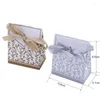 Gift Wrap 50Pcs Elegant Candy Paper Box Bags Baby Shower Wedding Party Favor Birthday Case With Ribbon