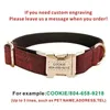 Personalized Dog Collar Customized Pet Collars Free Engraving ID Nameplate Tag Pet Accessory Suit Fiber Puppy Collars Leash 240311