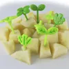 Disposable Flatware 8pcs Fruit Vork Tandenstoker Bladeren Salade Tiny Mini Cake Picks Voor Kids