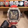 Luxury Mens Mechanics Watches Richa Wristwatch Business Rekret RM23-02 Multifunkcyjna automatyczna maszyna Mei Steel Black Tape Mill Watch