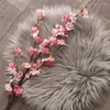 Flores decorativas arte floral flor de cerejeira ramo arranjo de flores seda artificial 4 pontas flexível sala de estar