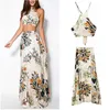 Novidades, personalizado, linho, algodão, estampa floral, maxi, saia de praia para mulheres, alça floral, longo, maxi, boho, top crop, conjunto de saia