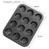 Stampi da forno 12 tazze Fai da te Cupcake Teglia Strumenti Stampo in acciaio antiaderente Crostata di uova Teglia da forno Piatto Muffin Torta Stampo Rotondo Teglia per biscotti L240319