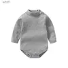 Rompers Winter Baby Boy Bodysuits Turtleeck Solid Bodysuit for Toddlers Bawełniany kostium Bawełniany Kostium Nowonarodzony Twin Baby Odzież Kossuitc24319