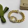 Modedesigner smycken halsband 18k guldpläterad armband halsband set pulseira collar designer för kvinna retro chokers med låda
