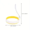 Silicone Egg Rings with Stay-Cool Handle - Perfect Circle Molds for Fried Eggs and Pancakes - Set of 2, Yellow