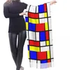 Foulards femme Piet Mondrian minimaliste De Stijl Art moderne femmes hiver doux chaud gland châle enveloppes mode écharpe polyvalente