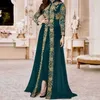 Best selling product abaya dubai monsoon Arabic Evening Dress skirt printing Long Sleeve Moroccan women Kaftan Gown Muslim Prom