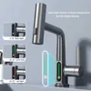 Kitchen Faucets Bathroom faucet hot and cold kitchen sink taps up and down pull out digital thermometer in gray color 240319