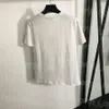 Diamante 스팽글 여성 티셔츠 탑 꽃 장식 짧은 슬리브 셔츠 고급 디자이너 캐주얼 티
