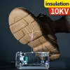 Boots Diansen Mens Boots de travail indestructibles Isolation 10kV Sénalisation Chaussures Antipuncture Antismash Steel Toe Both