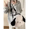 MBTI Pochacco Leuke Schoudertas Voor Vrouwen Cartoon Pluche Mode Pluizige Tote Casual Grote Capaciteit Kawaii Lolita Jk Rugzak