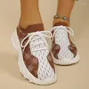 Casual Shoes Brand Design Knitted Platform Sneakers Women 2024 Spring Soft Thick Sole Sport Woman Plus Size 42 Breathable Running