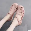 Sandals Sandals for Women Clear Summer 2023 Transparent Footwear with Low Heels Ladies Shoes Closed Crystal Jelly Shoe Sale H Korea F Or