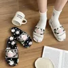 HBP Non-Merk Leuke Koe Print Ontwerp Vrouwen Slippers Zachte Antislip Sandalen Indoor Badkamer Paar Slides Zomer Mode Vrouw Schoenen