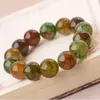 Bangle Bracelet Red Bracelet من أي رجال نساء مجوهرات راقية أصلية Red Dragon Scale Agate Beads مرنة مع أساور الخرز 240319