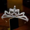 Grampos de cabelo romântico coroas acessórios femininos nupcial headpiece noivado hairwear casamento arco-nó forma tiaras an437