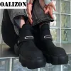 Buty 2022 nowe kobiety Chelsea kostki buty zimowe platforma mody Buty motocyklowe kwadratowe palce płaskie buty goty