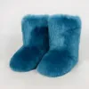 Сапоги пушистые меховые ботинки 2023 зима мода сексуальная изделия из Fox Furs Snow Boots Ladies Furry теплые хлопковые ботинки Женские лыжные сапоги на открытом воздухе