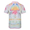 Casablanca-T-Shirt, Casablanca-Stil, handgezeichnet, Zebra-Tierdruck, lockeres Herren- und Damen-Sommer-Trendmarken-Shirt mit kurzen Ärmeln