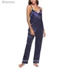 Nachtkleding voor dames 2 STUKS Zijden pyjama voor dames Dames satijnen pyjama Set Nachtkleding V-hals vest en lange broek Casual loungekleding Homewear S-XLC24319