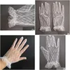 Bridal Gloves Short Wedding Fingerless For Women Bride White Lace Accessorie Drop Delivery Party Events Accessories Dhxc3