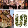 Dekorativa blommor plast 2,7 m julrotting Artificial Garland Shop Wreath Gold