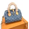 24SS Frauen Denim Schultertaschen Diagonale Umhängetasche für Damen Luxus Designer Handtasche Kartenhalter Outdoor Reise Brieftasche Beutel Geldbörse 20CM