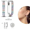 Stud 925 Sterling Silver Womens Hoop أقراط فاخرة CZ u هي هدية حلق للإناث Girlc24319