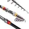 Varas Goture Vara de pesca telescópica Fibra de carbono 1.8m 2.1m 2.4m 2.7m 3.0m 3.6m Sea Boat Rock Fishing Pole para Carpa Bass Jigging Rod