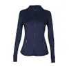 12 цветов Lu Yoga Jacket Женская спортивная куртка Zip Cardigan с длинным рукавом тонкий беговой фитнес -топ Определите йогу одежду для йоги топ йога