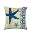 Pillow Decorative Throw Case Marine Life Polyester Shell Cover For Sofa Home Capa De Almofadas 45x45cm