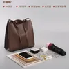 Bolso con cordón de cubo 2024, bolso de cuero genuino de gran capacidad, bolso cruzado de cuero de vaca para mujer