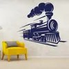 Adesivi murali Motore Treno Decalcomania Camera da letto per bambini Macchina d'epoca Soggiorno Decorazioni per la casa Nursery Art Mural LL2764