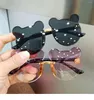 Occhiali da sole Occhiali per bambini Protezione solare Specchio Ragazze Ragazzi Marea Moda Cute Baby Kitten Ears Shade