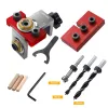 Joiners 10st 3 i 1 träbearbetningshål borrpunch positioner guide locator jig snickeri system kit aluminium legering trä fungerande diy verktyg