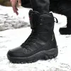 Stiefel Männer warme Plüsch Schneestiefel Männer schnüren lässige hohe Top -Stiefel wasserdichte Winterstiefel Antislip -Knöchelstiefel Armee Arbeitsstiefel