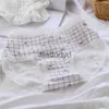 Kadınlar Külot Sevimli Mor Ruffles Panties Yağ Yumuşak Pamuklu Kız İç çamaşırı Kırık Çiçek Kadınları İç çamaşırı 240319