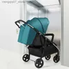 Barnvagnar# Tvilling Baby Barnvagnar Second Child Baby Sitting and Lying Barnvagn Push icke-takbara barnvagnar sida vid sida lätta barnvagnar L240319