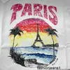 Designer Paris High Edition B Home Sunset Tower Printed Hoodie Back B Trendy Graffiti Bat Letter T-shirt6OV9