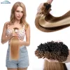 Extensions Straitement Natural Fusion Hair Extensions I Tip Tip Hair Hair Extensions 50pcs / Set Kératine Capsules Blonde Couleur 1G / Strand 50g