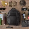 Bolsas de mochila tática Estilo do exército Saco de caça ao ar livre 3p Molle Assault Pack EDC masculino para camping Case de armas militares 45L preto