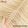 Extensions Double Inject XO Hole Weft Human Hair Extensions 12"24" Invisible Twin Tab Weft Hair Natural Straight Pull Through Micro Hair