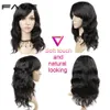 Synthetic Wigs FAVE Natural Wave Wigs with Bangs Wig 100% Brazilian Remy Human Hair Wigs #1B/99J/#4 Color For Black White Women Fast Shipping 240328 240327