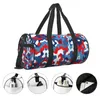 Outdoor Bags Gym Bag Red Blue And White Camouflage Sports Large Fashion Men Women Portable Design Handbag Fun Travel Training Fitness