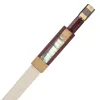 Guitar 4/4 Pernambuco Violin Bow Round Stick Bow W/ Snakewood Frog Paris Eye Inlay Snake Skin Grip White Mogolia Horsehair